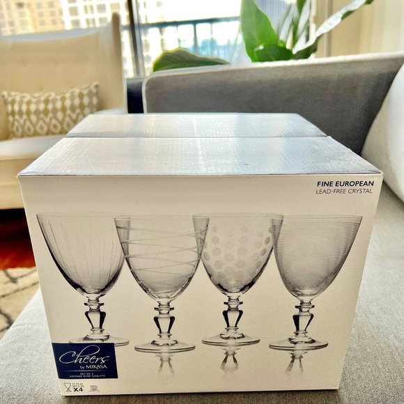 Brand New Mikasa Crystal Wine Goblets (Set of 8) - Picture 1 of 1